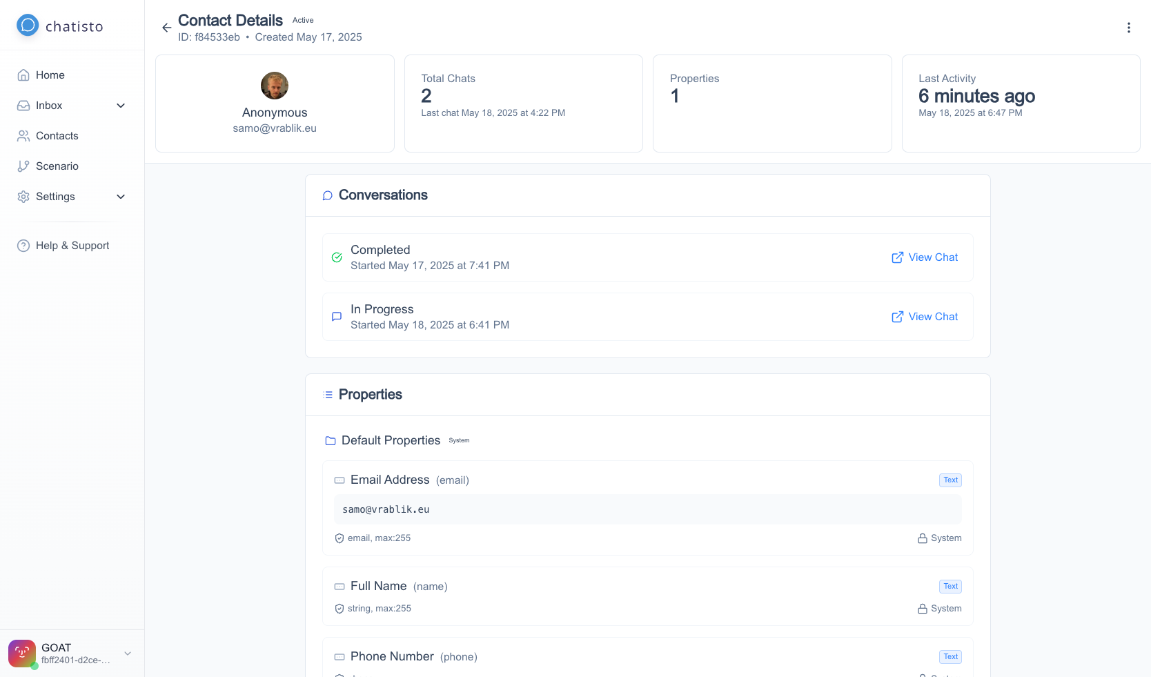 Detailed Contact Profiles